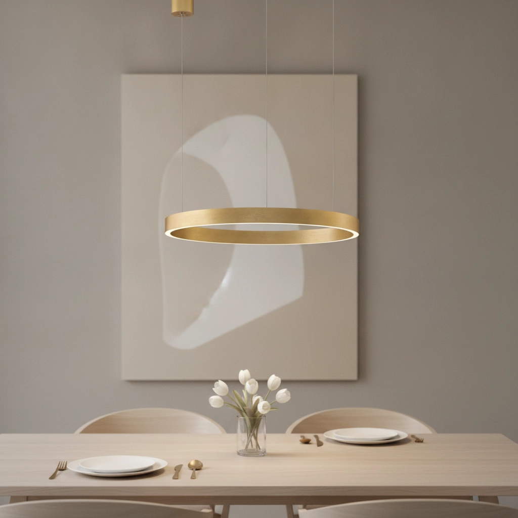 Gouden hanglamp Elowen design Ø 60cm