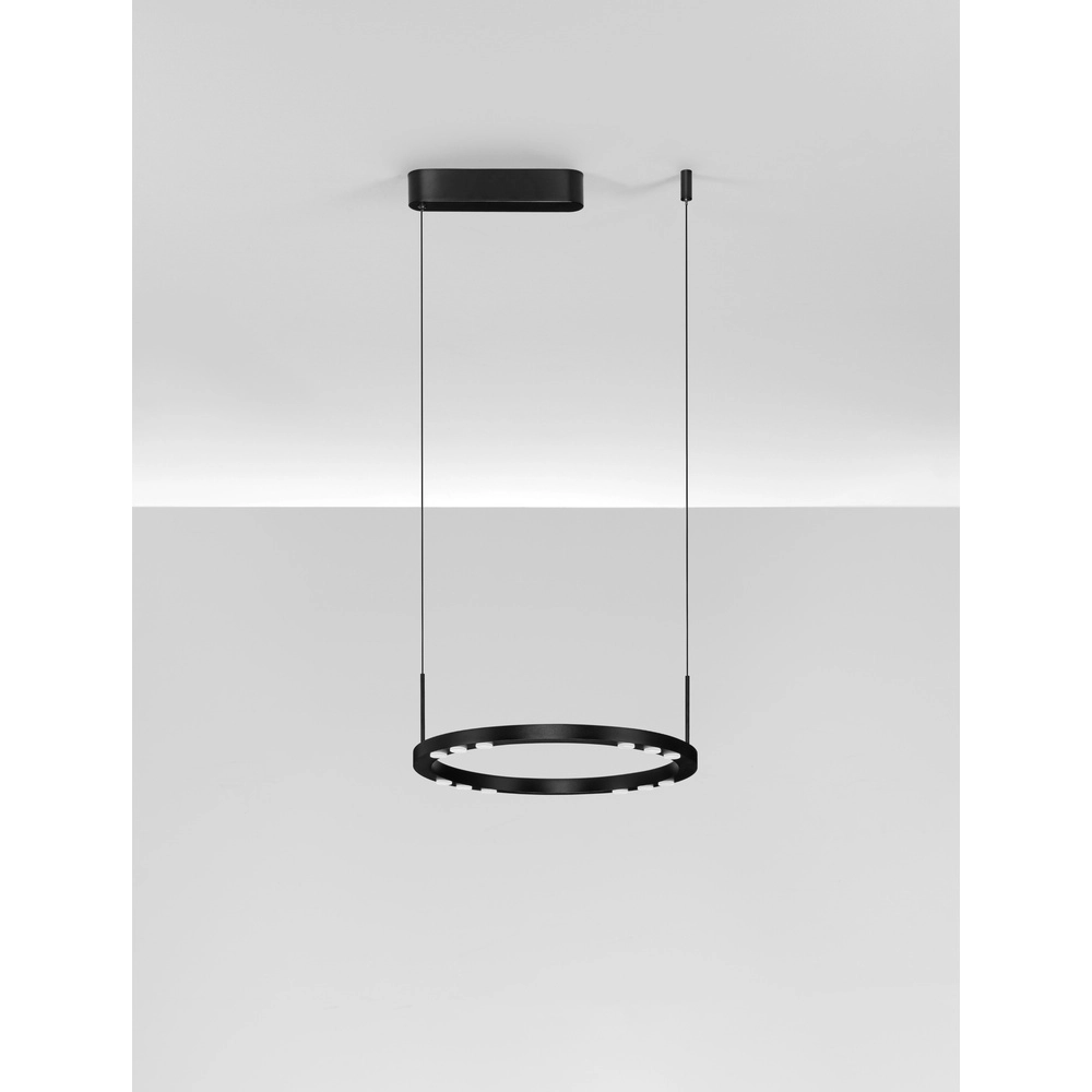 Strakke hanglamp Lunette zwart Ø 40cm Lyora 5212017465184