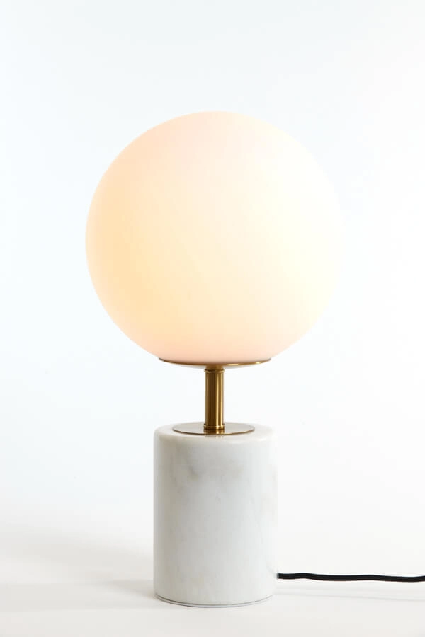 Design tafellamp Medina wit met goud 47cm