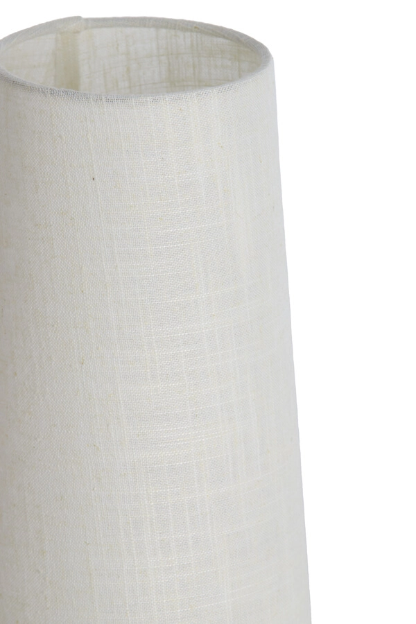 Tafellamp wit Howie met donker hout Ø 19cm Light & Living 8717807759414