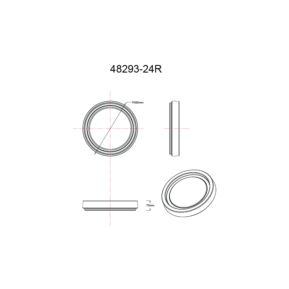 Plafondlamp Marcia rond Ø 38cm Globo 9007371487448