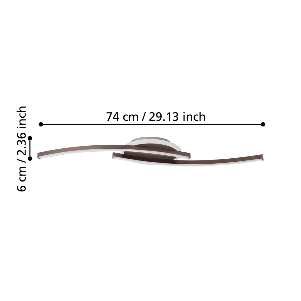 Plafondlamp Lungolago Led - brons - rond Eglo 9008606316069