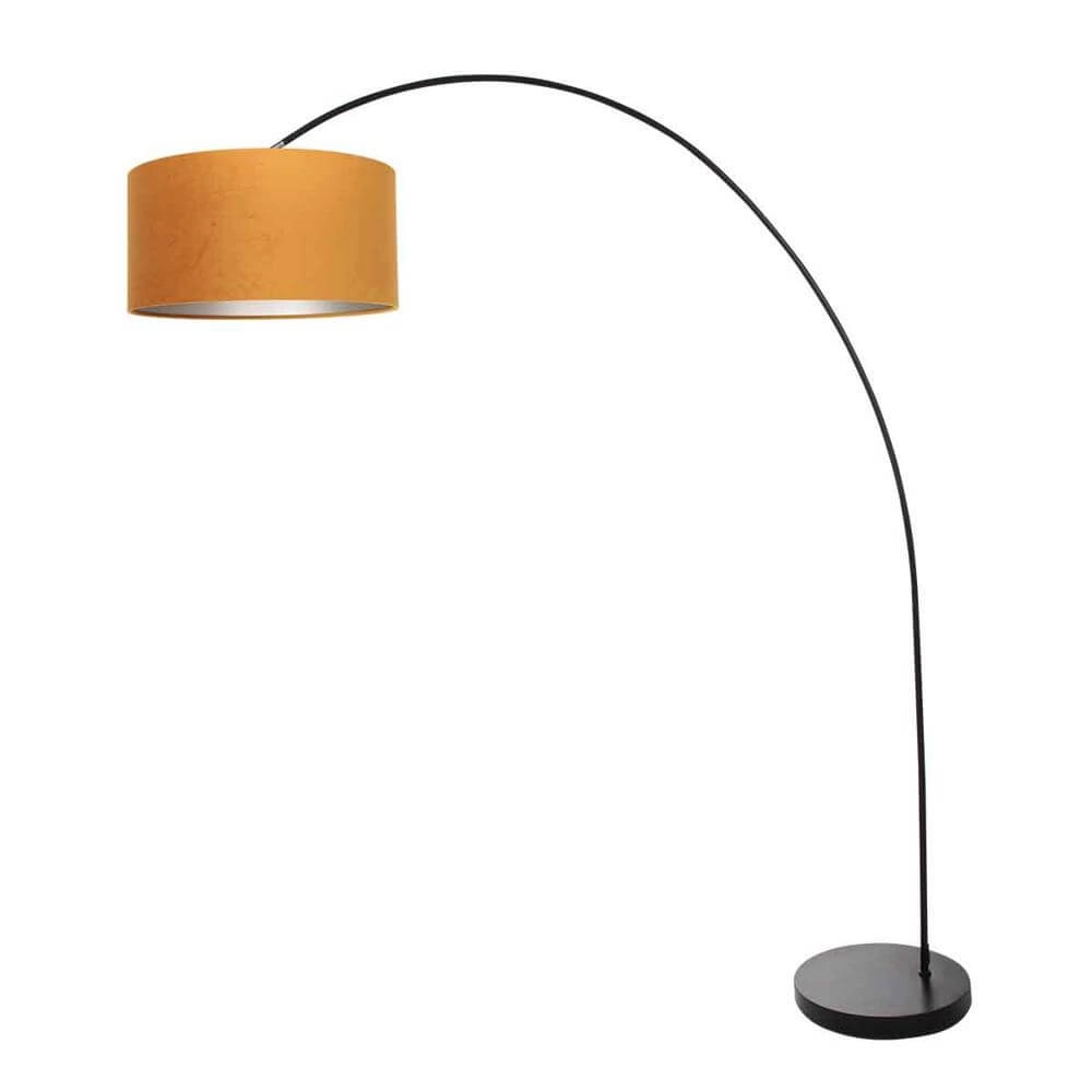 Booglamp Solva zwart met gouden kap Steinhauer 8712746174700