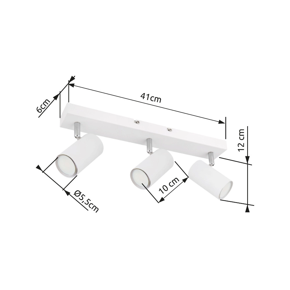 Plafondlamp 3-lichts Robby wit Globo 9007371430536