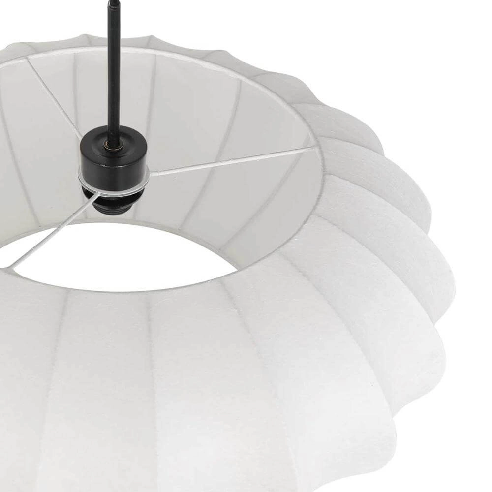 Hanglamp Sparkled Light zwart met witte kap Steinhauer 8712746173147