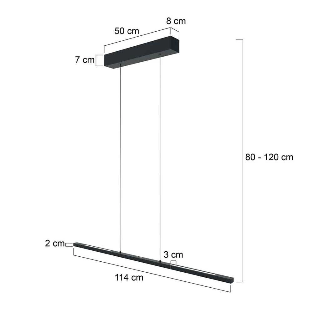 Zwarte hanglamp Bande design Steinhauer 8712746175813