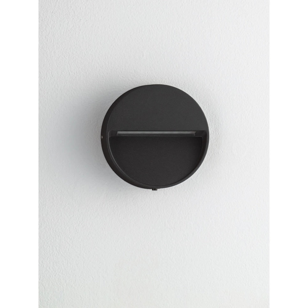 Ronde wandlamp Sete zwart Lyora 5212017497925