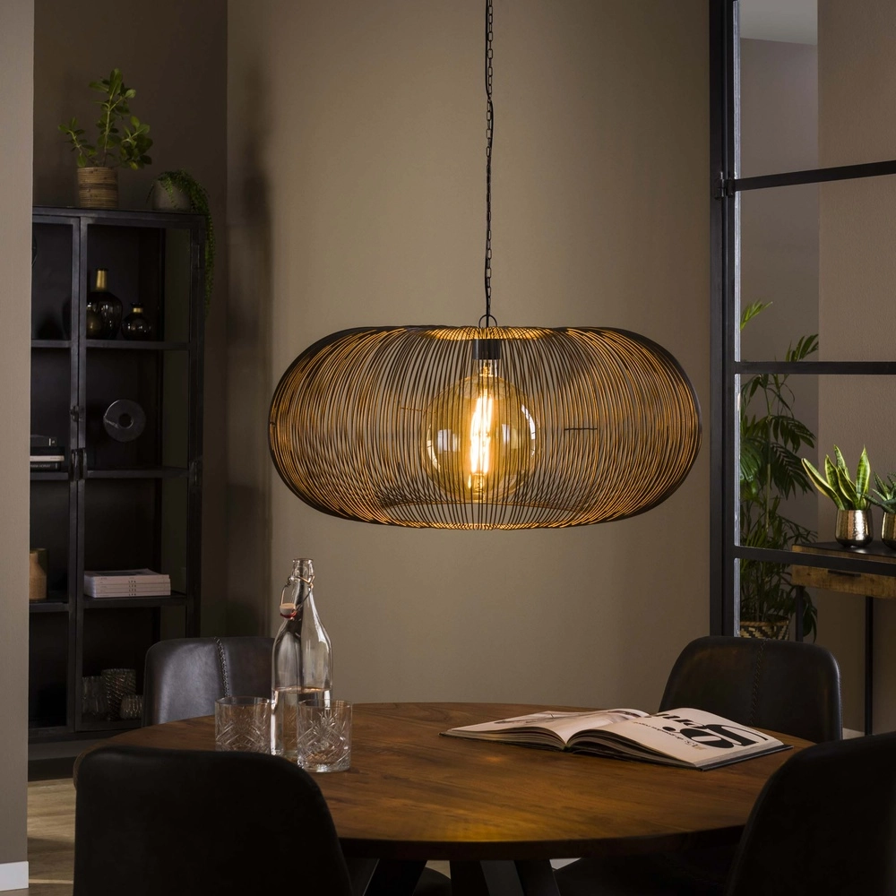 Draad hanglamp Ø 70cm Copper zwart nikkel