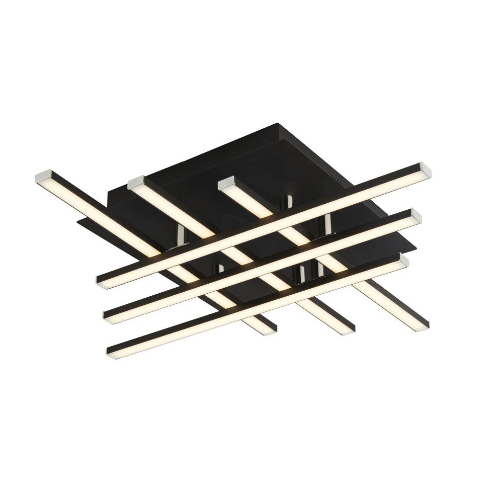 Led plafondlamp Matrix 6-lichts zwart