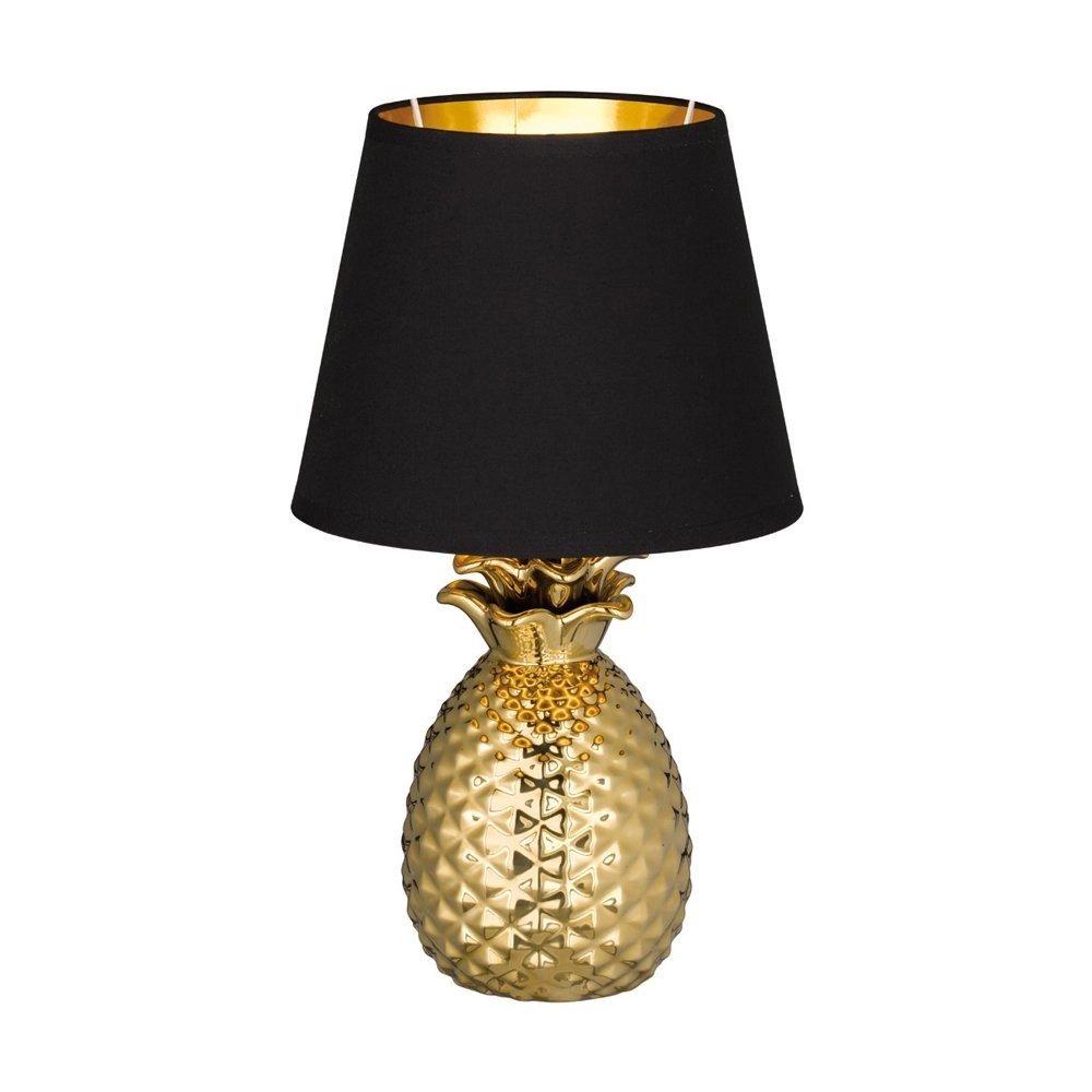 Tafellamp Pineapple 35cm goud met zwart