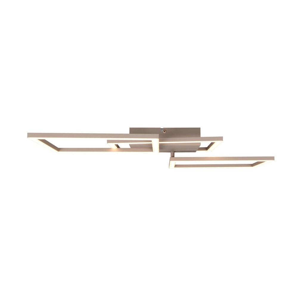 Moderne plafondlamp Trail 74,5cm zand bruin Trio 4017807714180