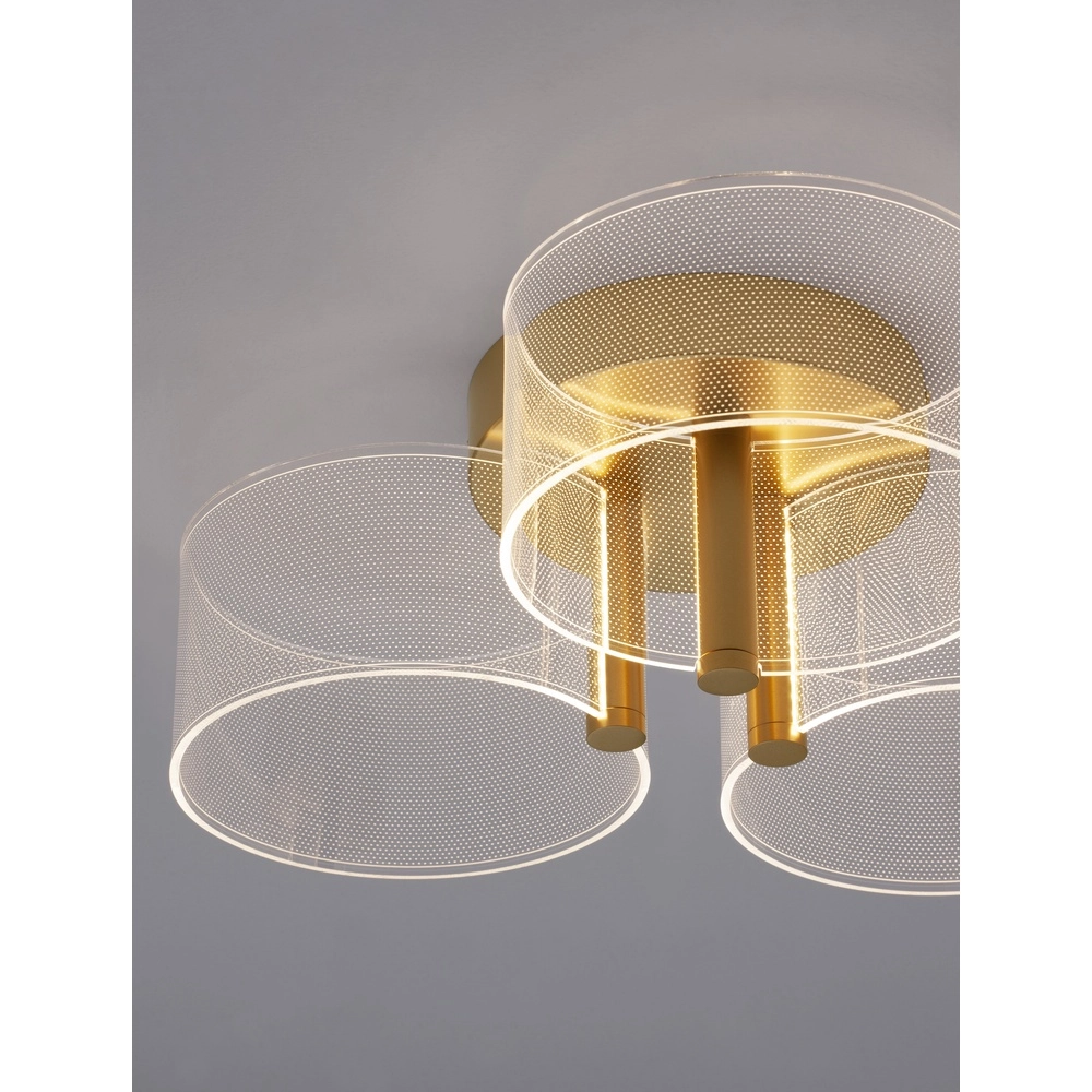 Design plafondlamp Gatlin goud Ø 44cm Lyora 5212017433497