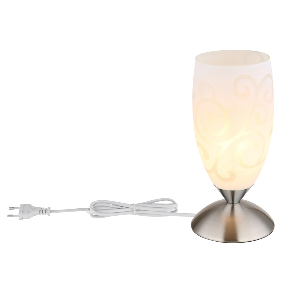 Klassieke tafellamp Auriga chroom met krul Globo 9007371208777