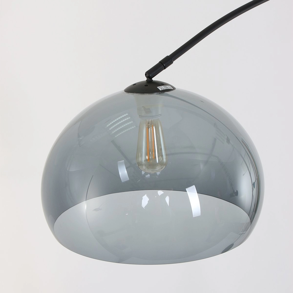Arc lamp Stresa zwart met smoke glas Steinhauer 8712746116489