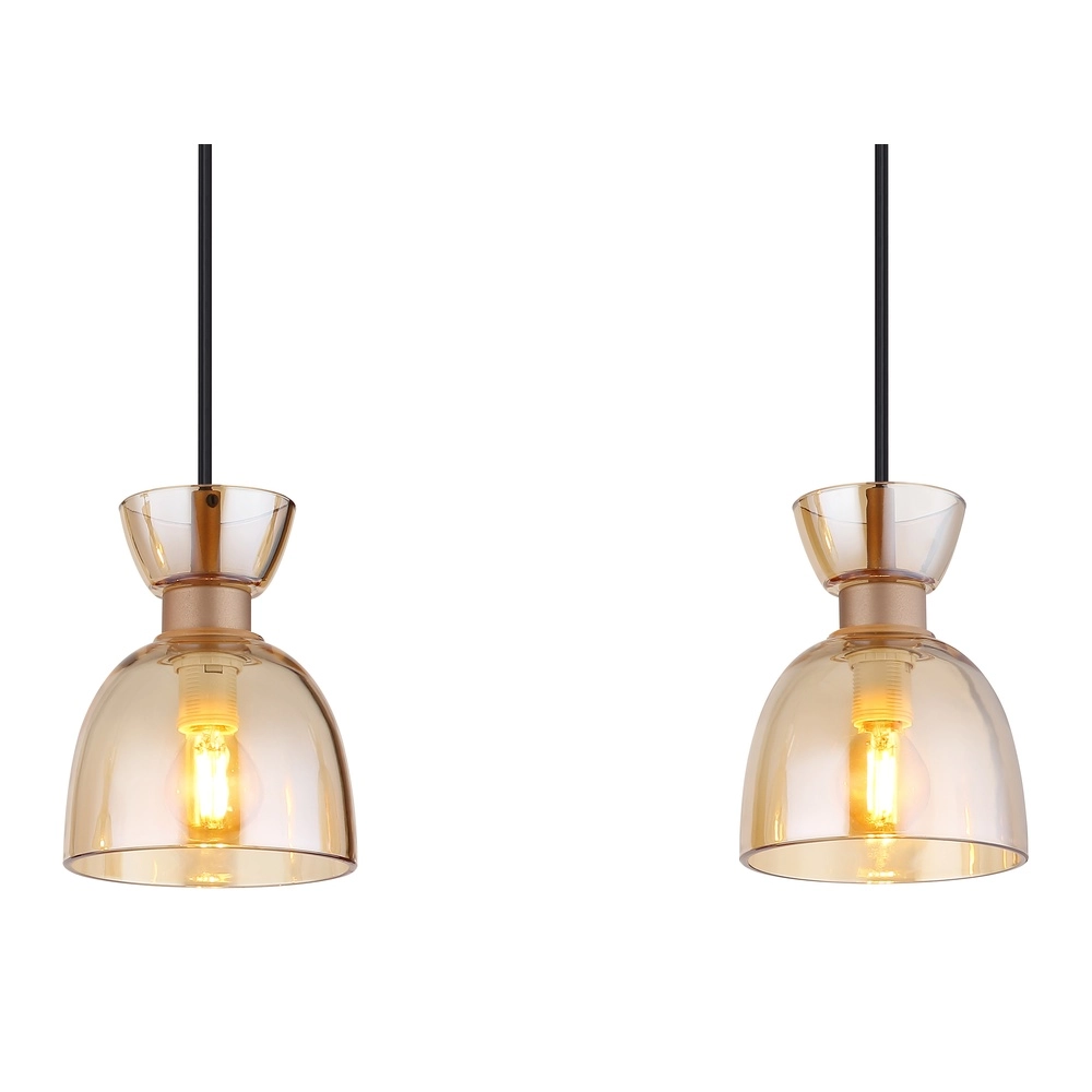 Design hanglamp Massey koffie bruin 3-lichts Globo 9007371533503