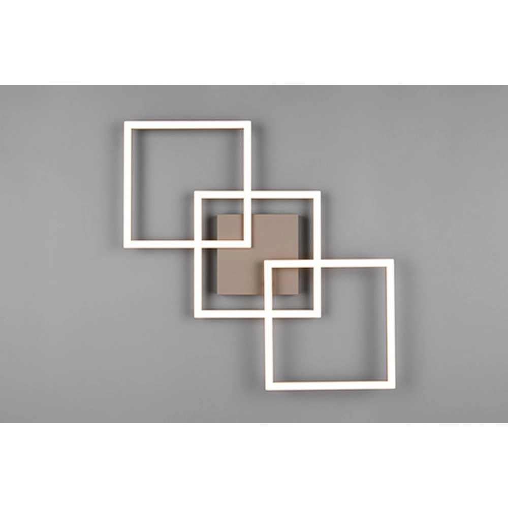 Moderne plafondlamp Trail 74,5cm zand bruin Trio 4017807714180