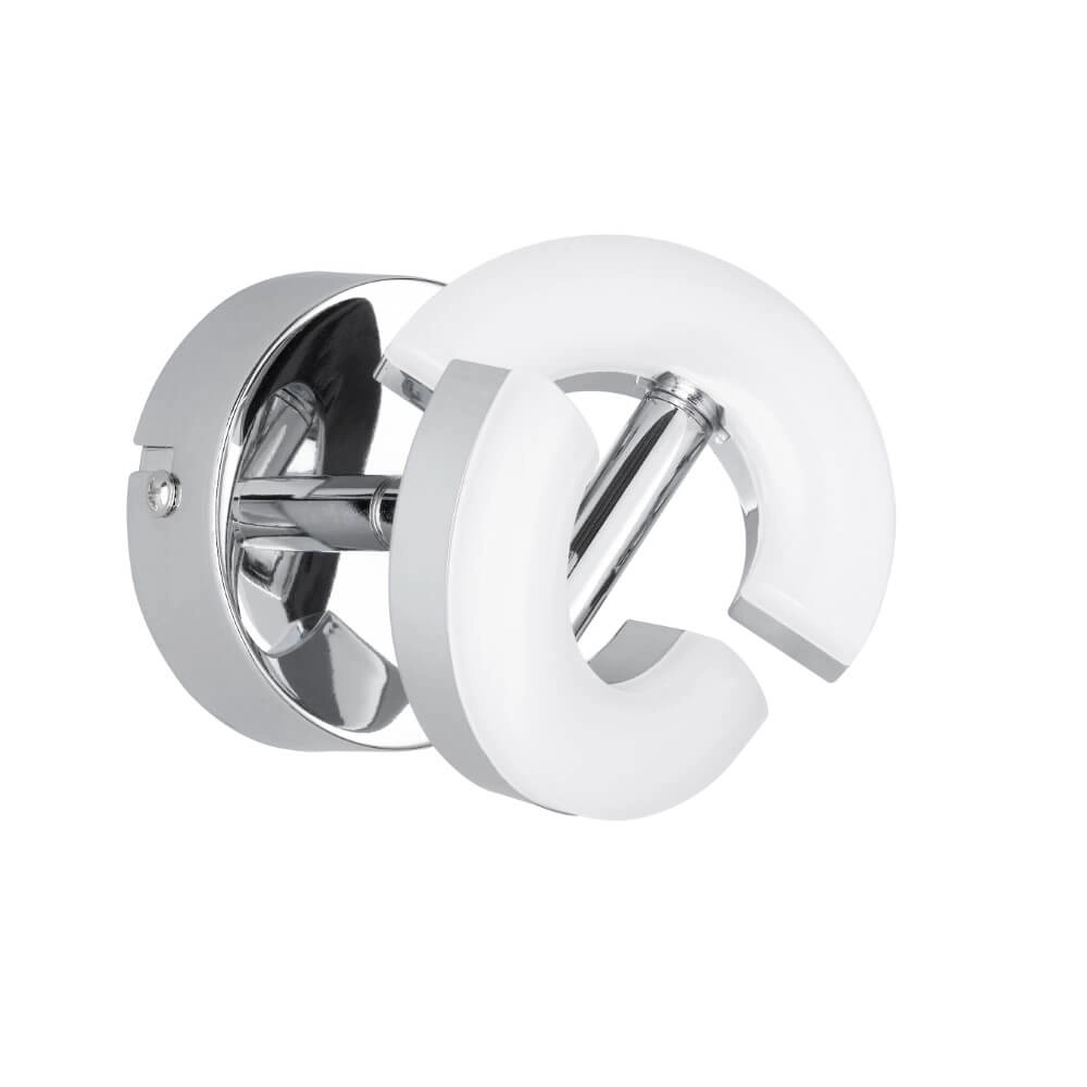 Chromen led wandlamp Donut