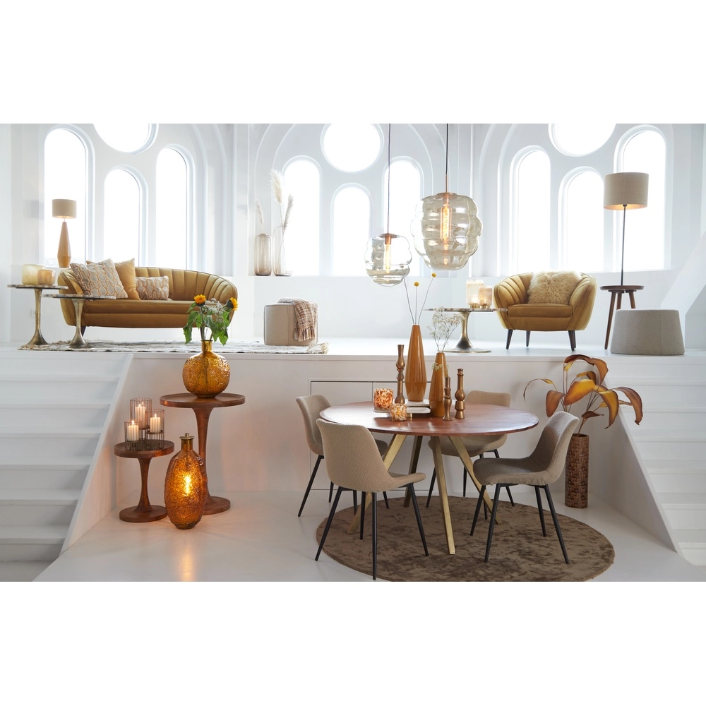 Ø 45cm hanglamp Misty met amber glas Light & Living 8717807645670
