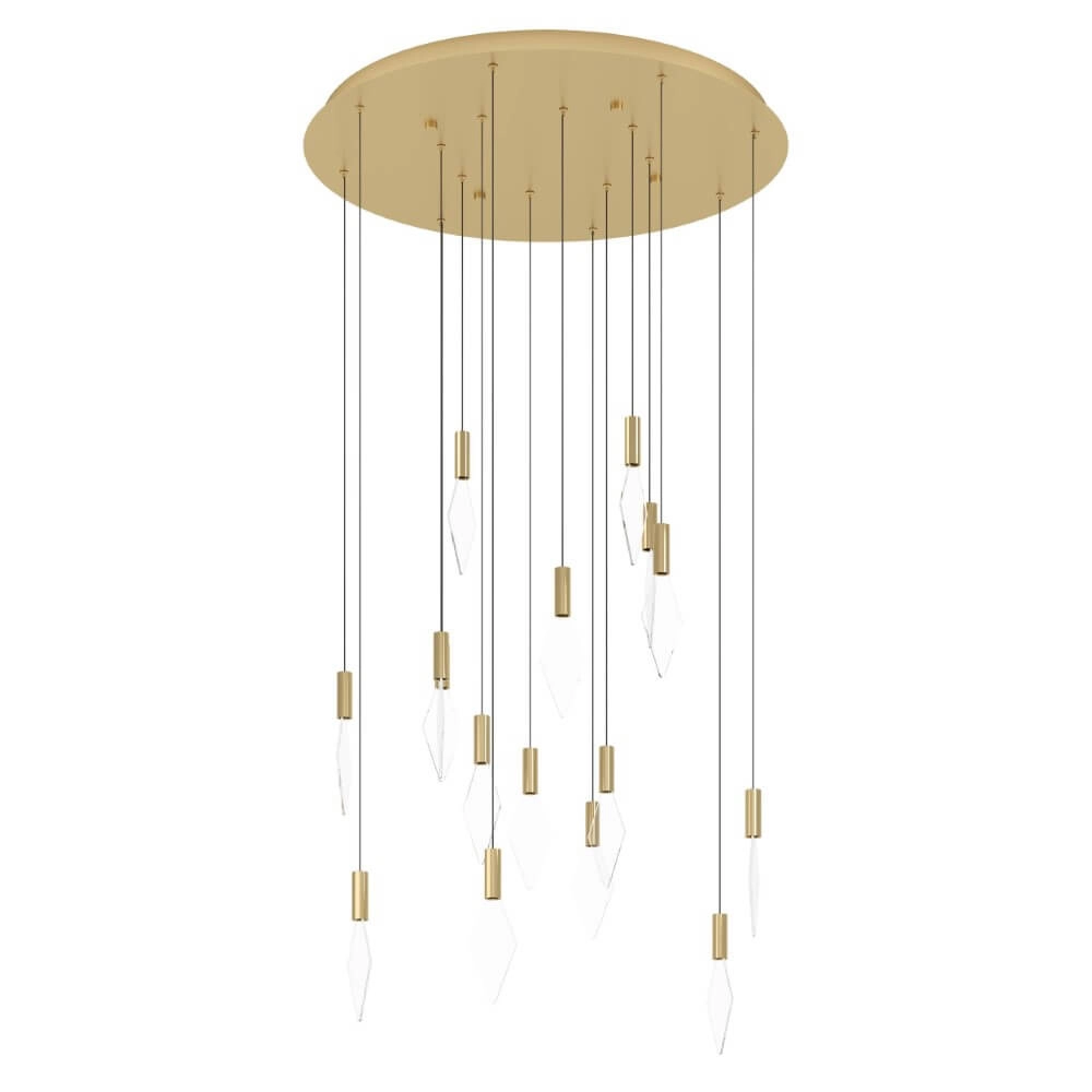 Ronde hanglamp Mirador goud Ø 78cm