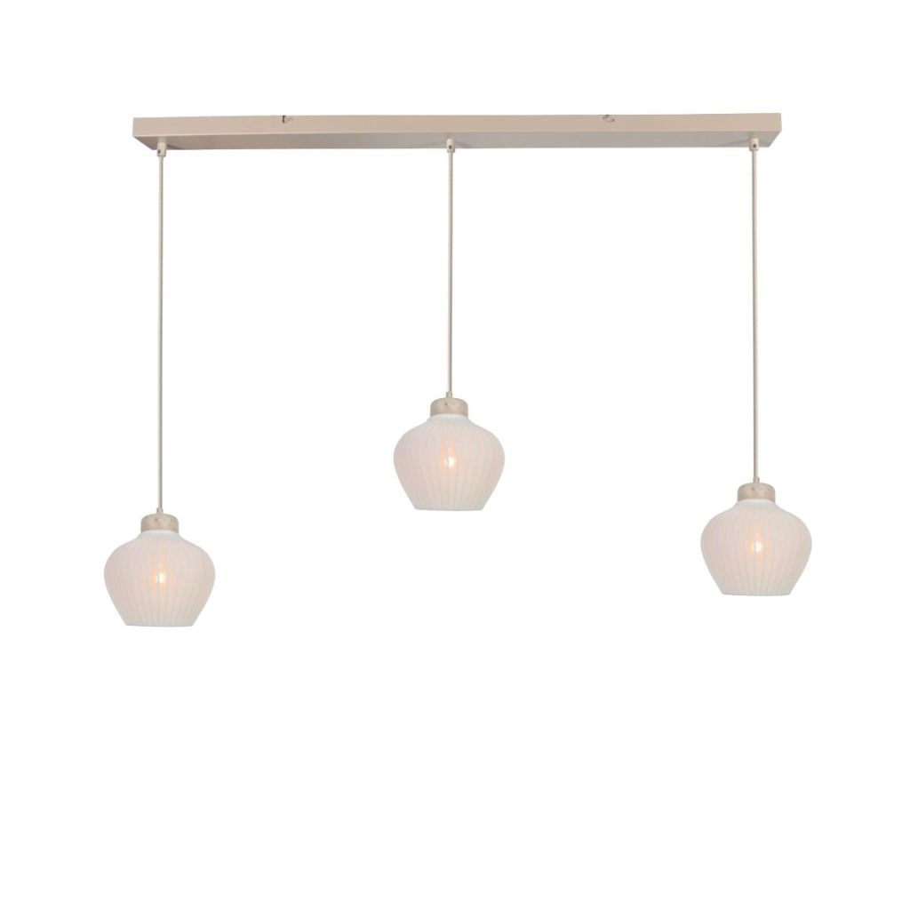 3-lichts hanglamp Travino zandbruin Steinhauer 8712746184372