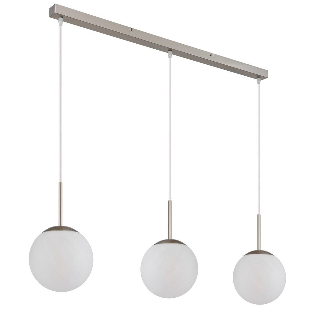 Design hanglamp Kop nikkel 3-lichts recht Globo 9007371516995