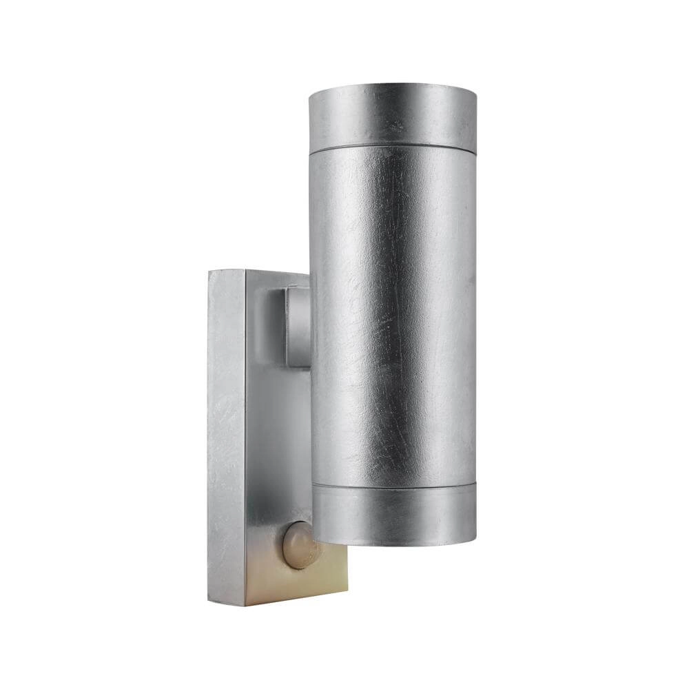 Up & downlighter Tin zink met sensor