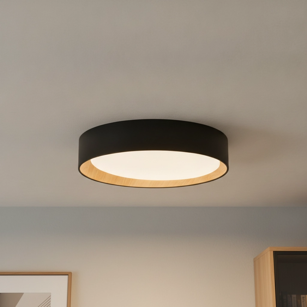 Plafondlamp Stake zwart Ø 35cm