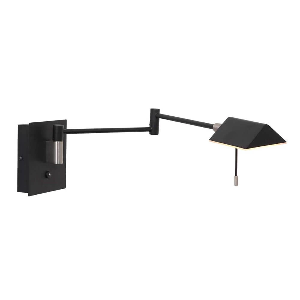 Zwarte wand leeslamp Retina