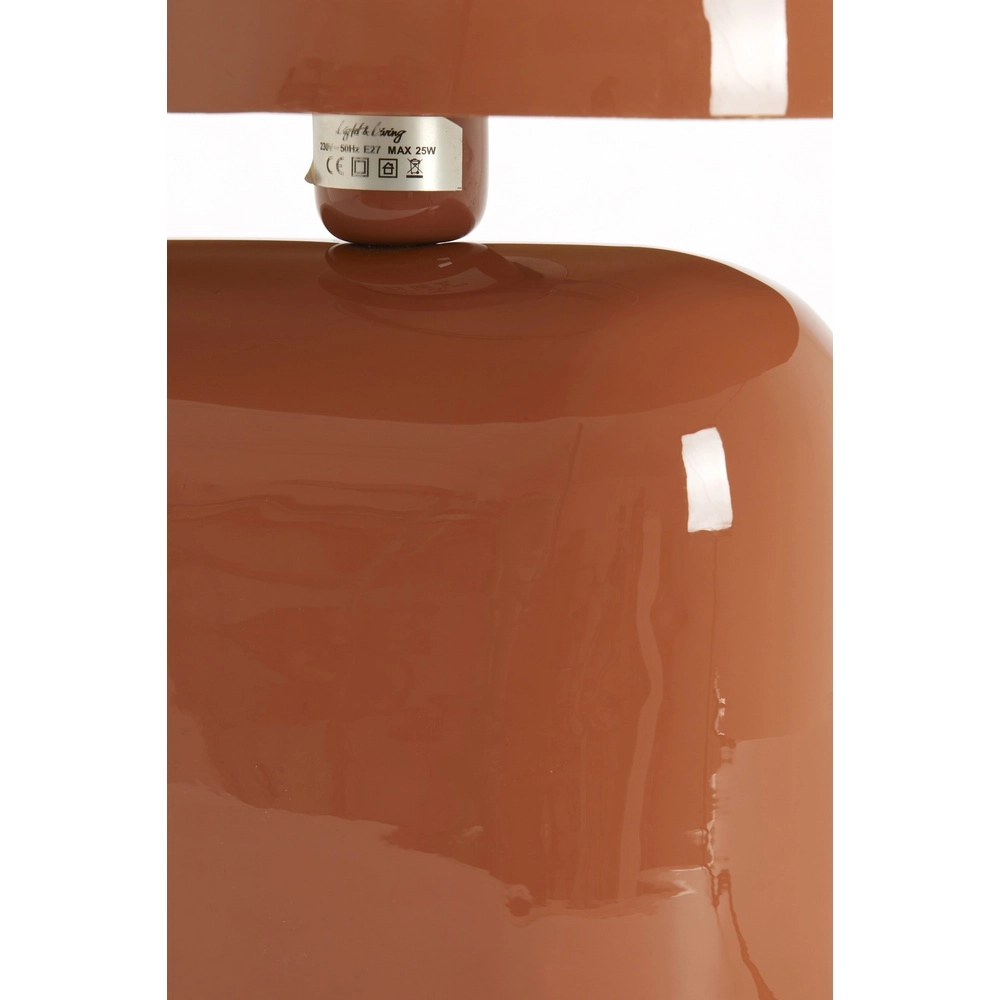 Schemerlamp Todd ovaal - glans donker oranje Light & Living 8717807818951