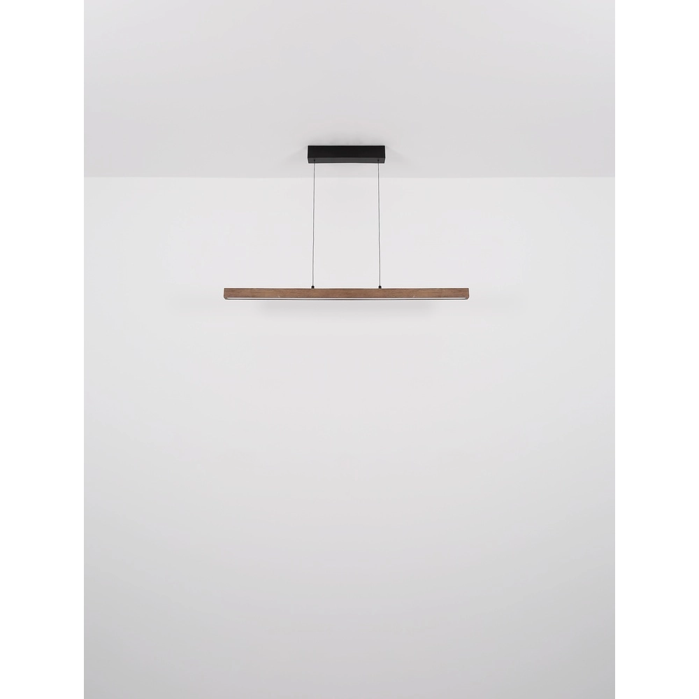 Strakke hanglamp Olivus hout 115cm Globo 9007371455683
