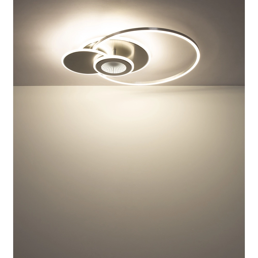 Design plafondlamp Beltran zilvergrijs Globo 9007371586691