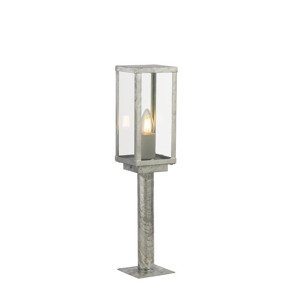 Antiek zilveren terraslamp Box II 50cm