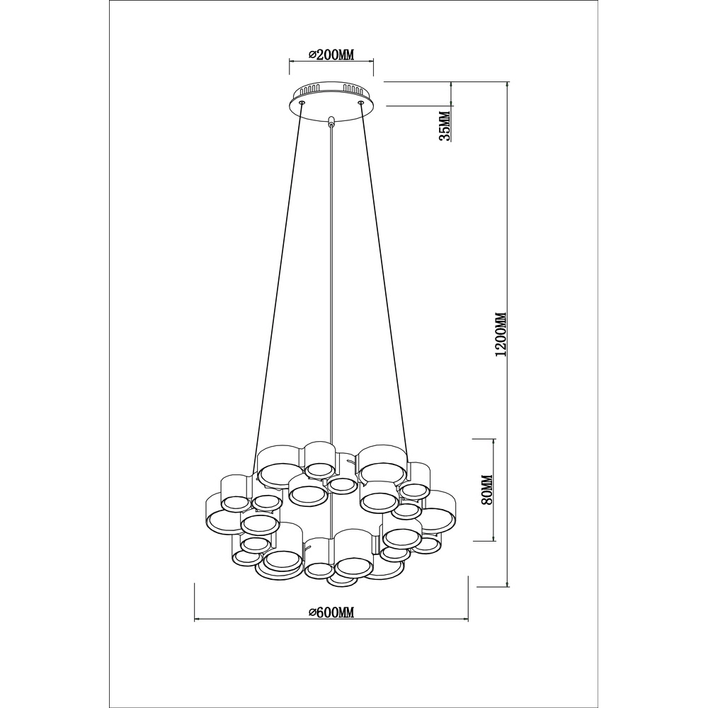 Design hanglamp Darla zwart Globo 9007371592463