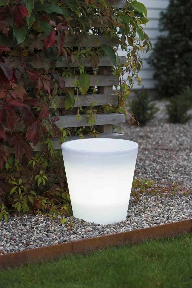 Led bloempot Assisi led 28cm - 2,5w - wit KonstSmide 7318307453003
