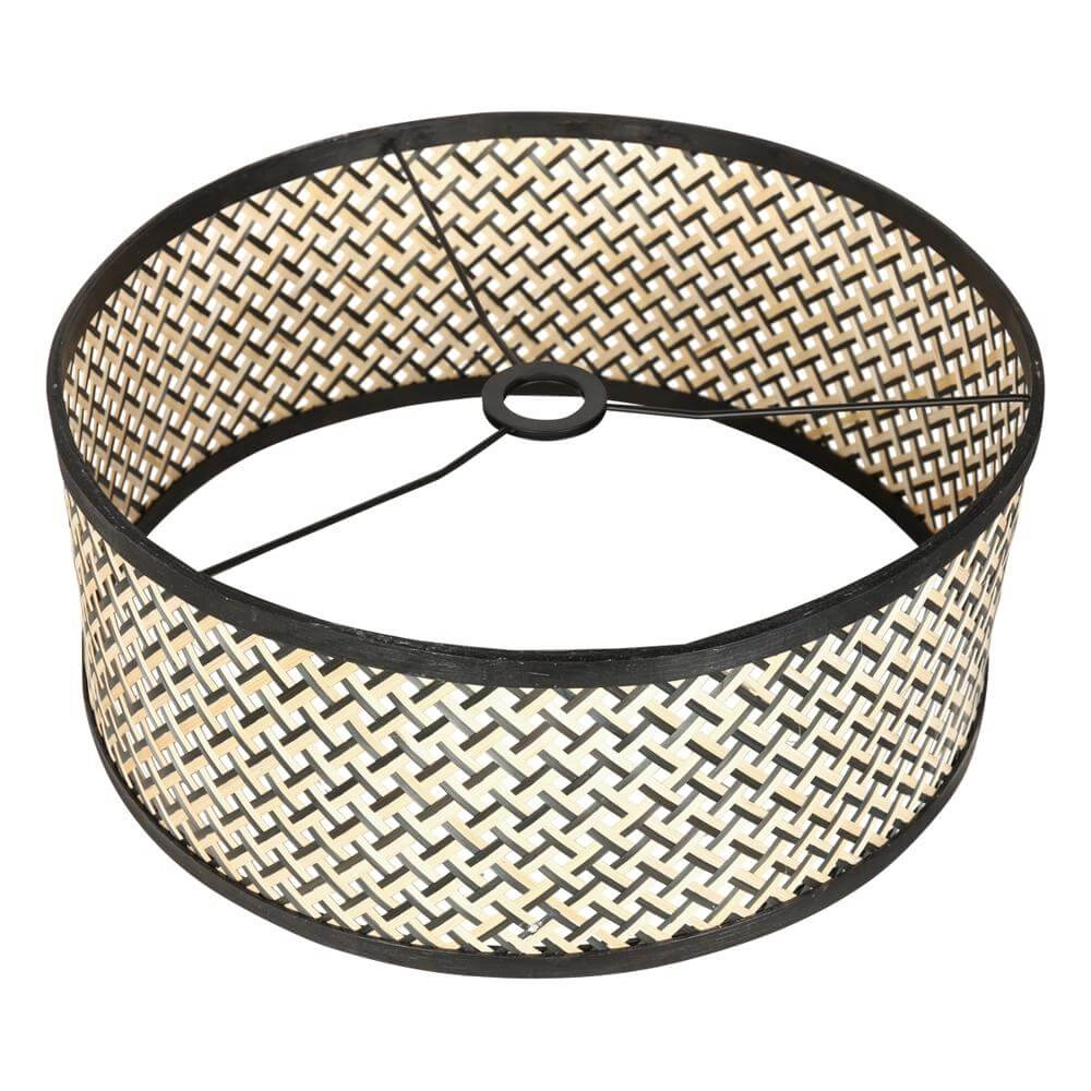 Booglamp Sparkled Light zwart met bamboe kap Steinhauer 8712746172874