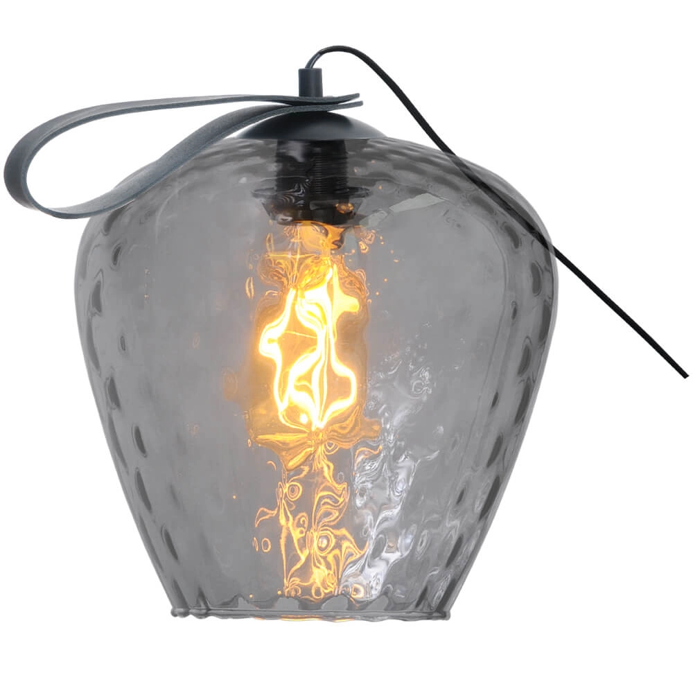 Tafellamp Porto Carry met Diamond smoke glas