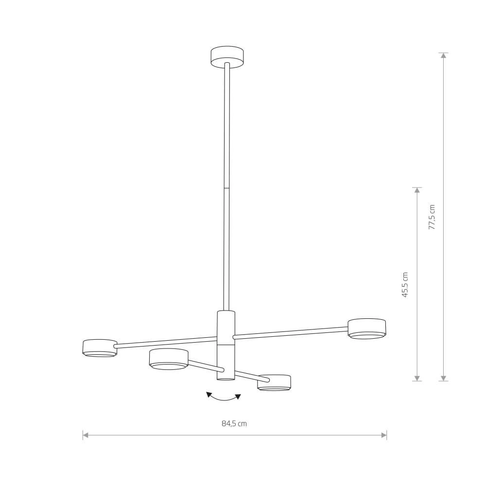 Design hanglamp Orbit 4-lichts Lyora 5903139794596