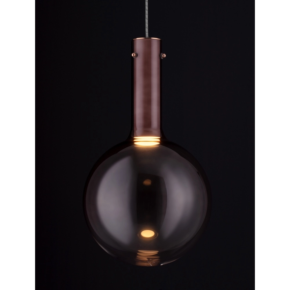 Hanglamp Nostos bruin glas Lyora 5212017449047