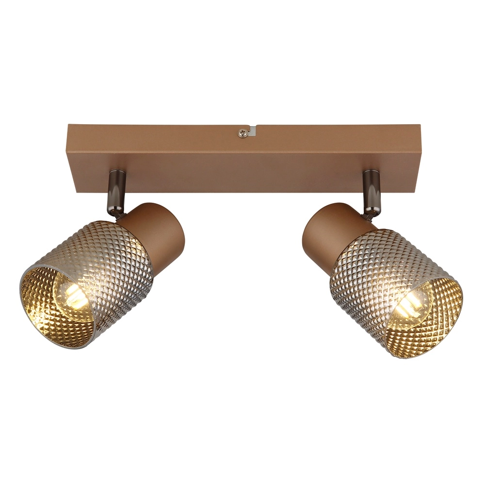 Plafondlamp Satella 2-lichts koffie bruin Globo 9007371474561