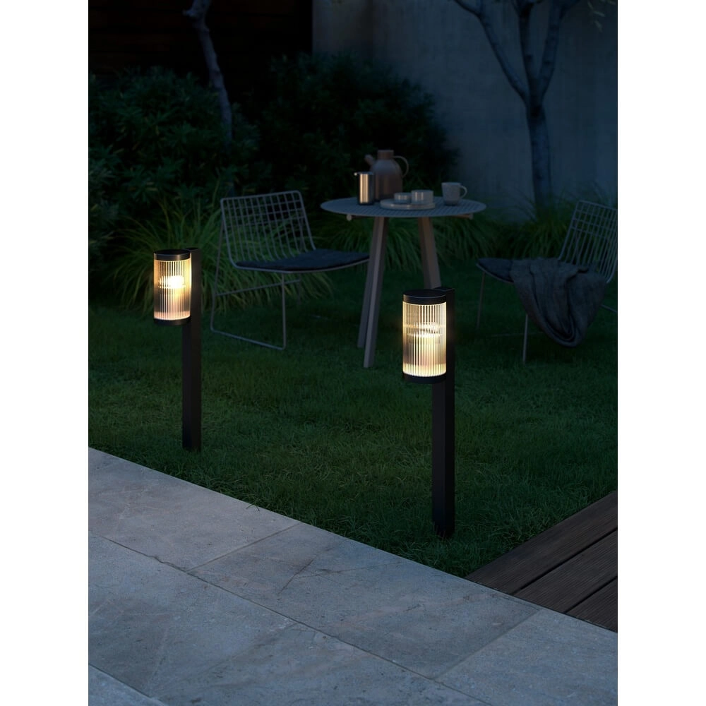 Glazen tuinlamp Coupar zwart Nordlux 5704924010675