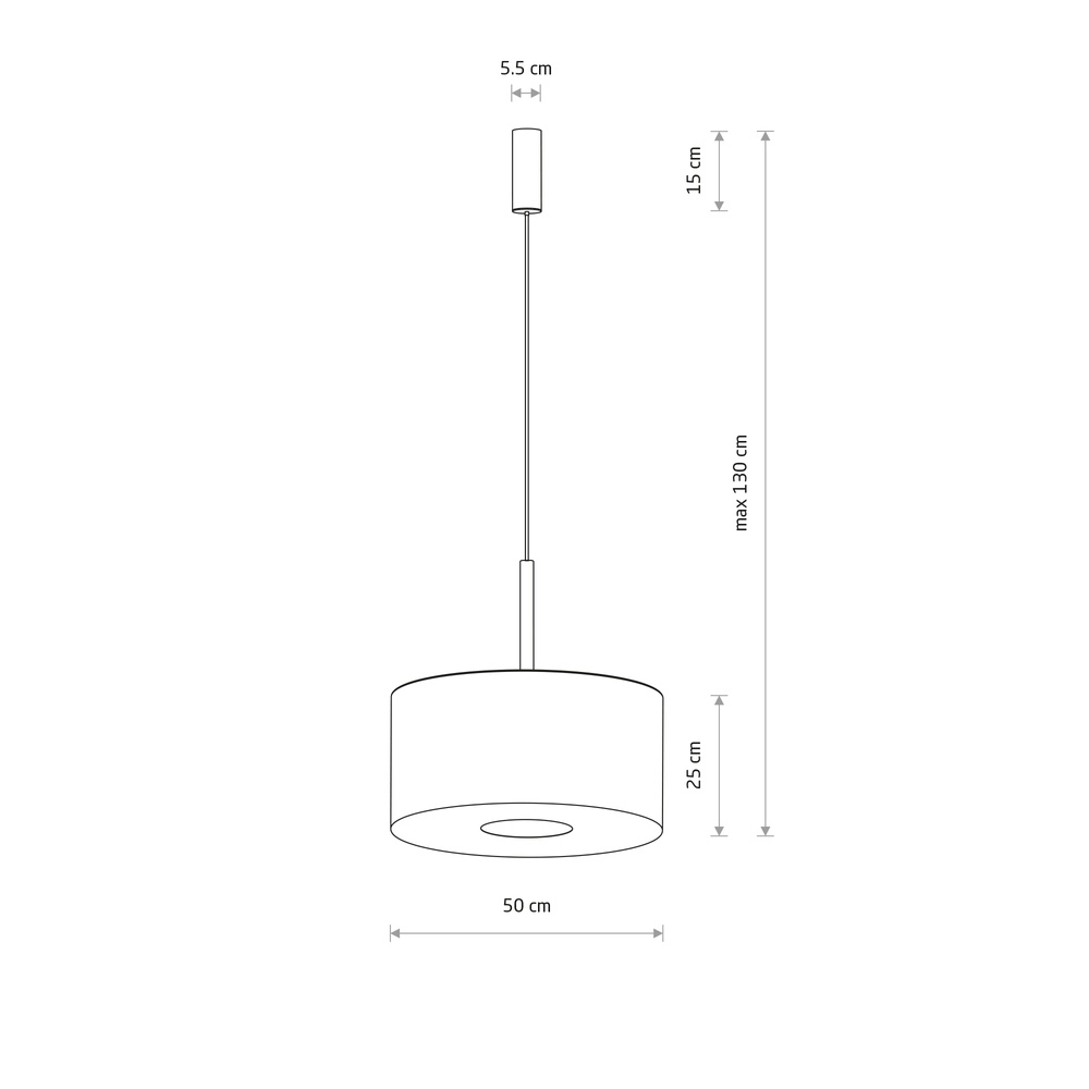 Hanglamp Amarela zwart melange Ø 50cm Lyora 5903139116596
