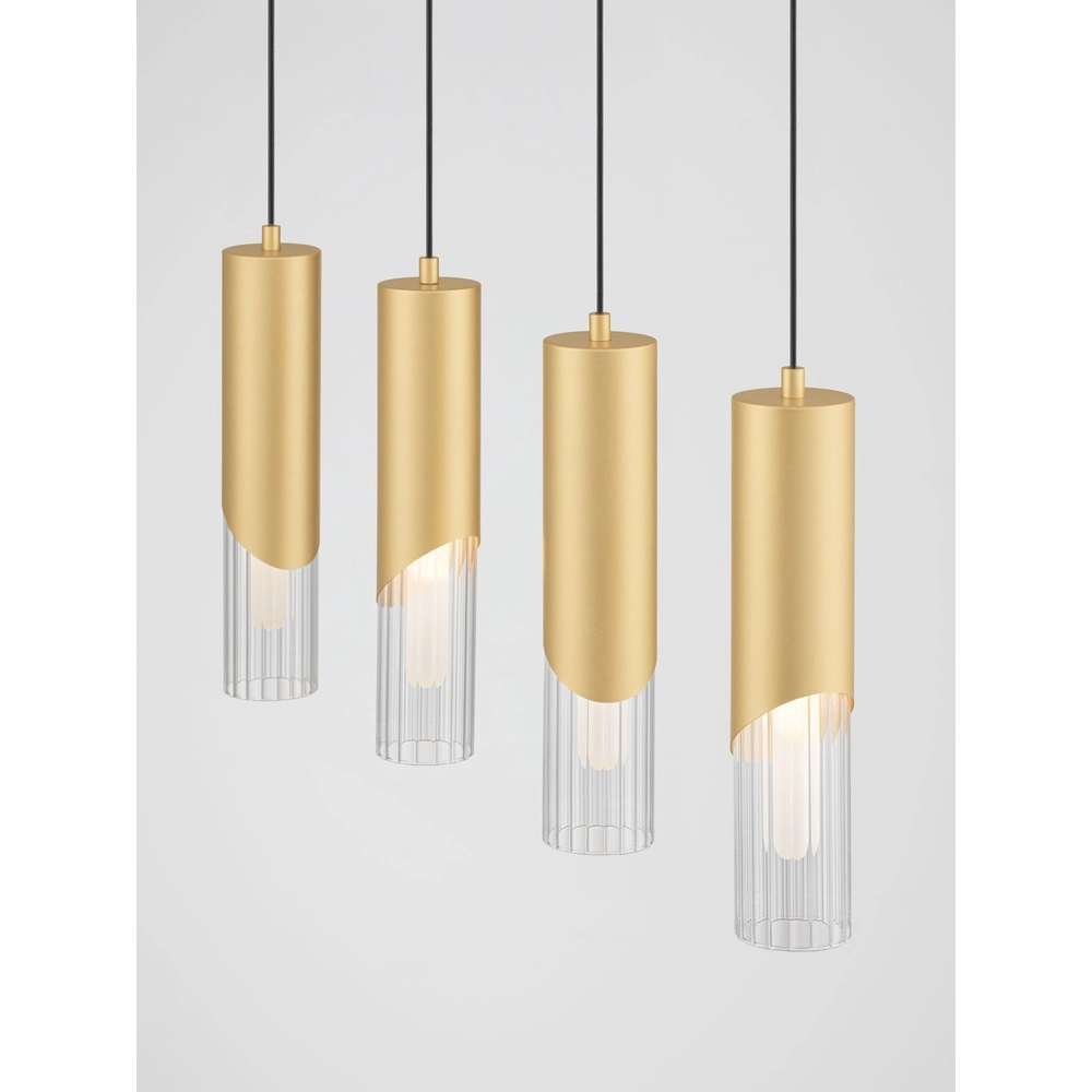 Design hanglamp Modesto 4-lichts goud Lyora 5212063501461