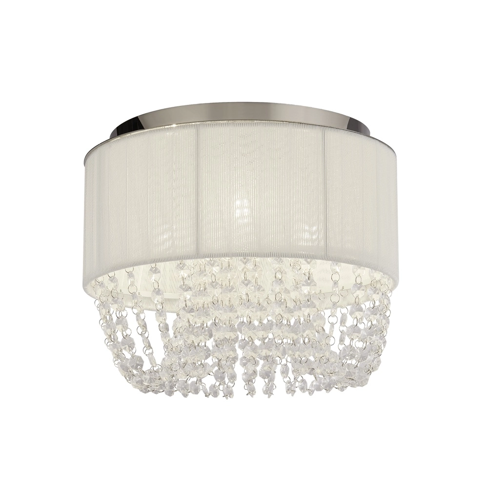 Plafondlamp Bellano chroom Ø 30cm