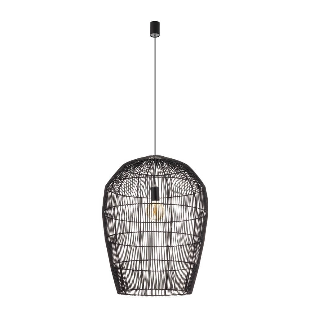 Rotan hanglamp Haiti L Ø 53.5cm zwart