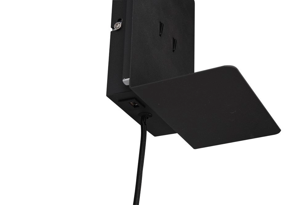 muur licht Element met schapje mat zwart Trio 4017807399882