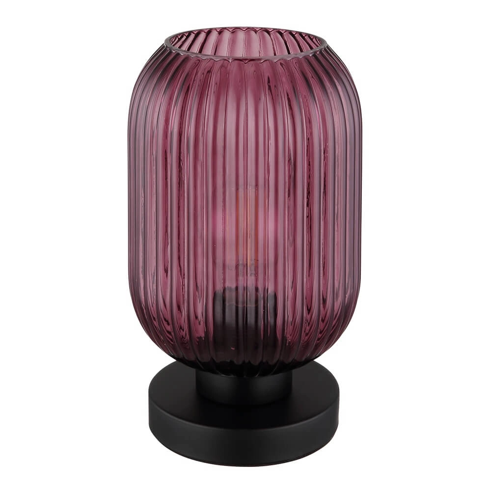Ronde tafellamp Normy rood glas Ø 14cm Globo 9007371450299