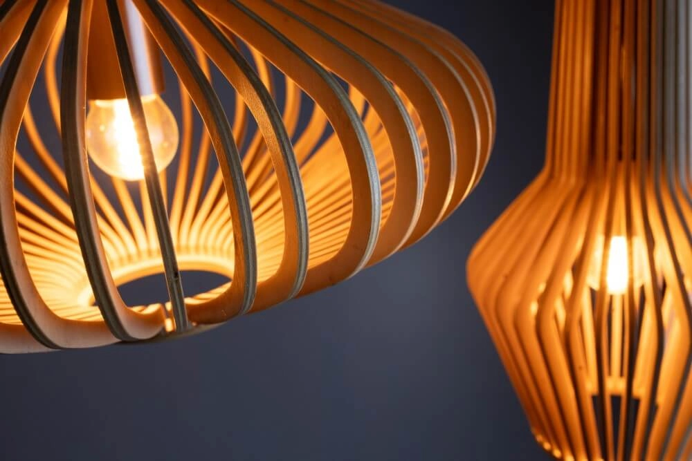 Houten hanglamp Tess Ø 25cm plat ETH 8720195305361