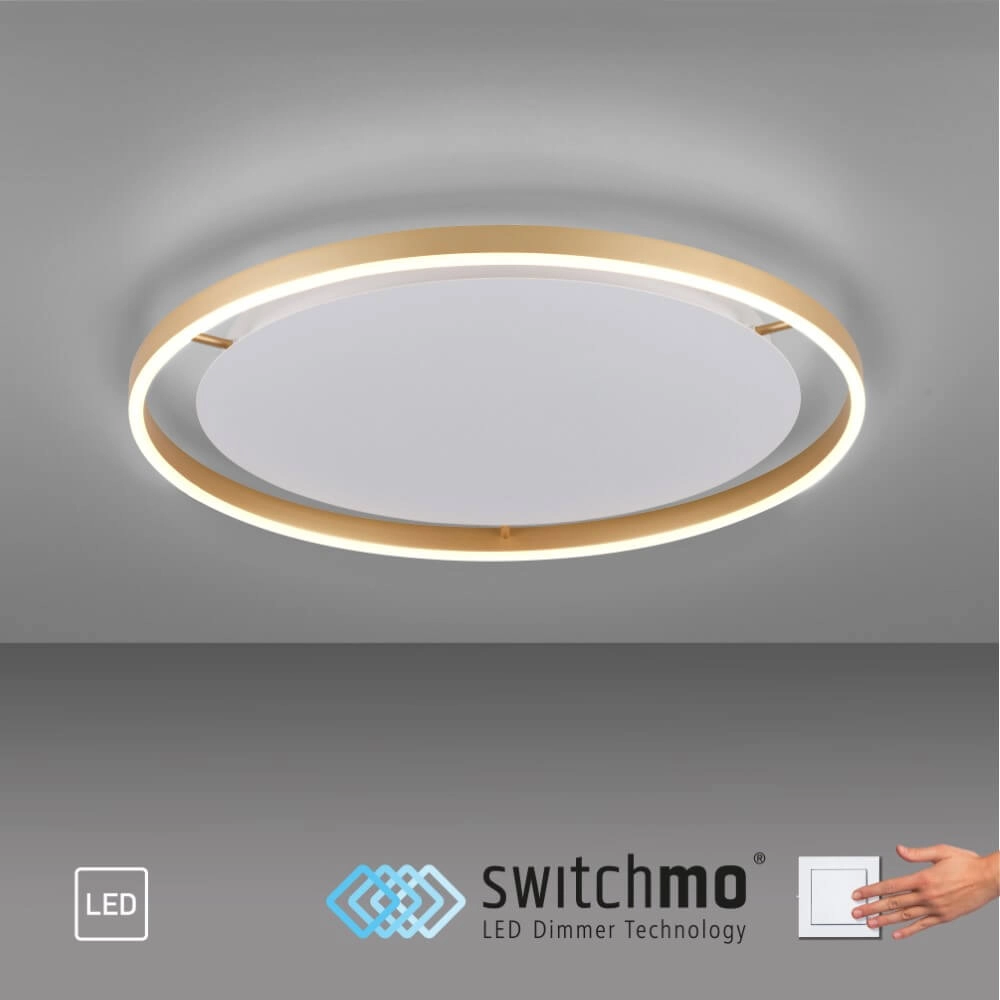Plafondlamp Ritus messing Ø 58,5cm Just Light 4043689985639