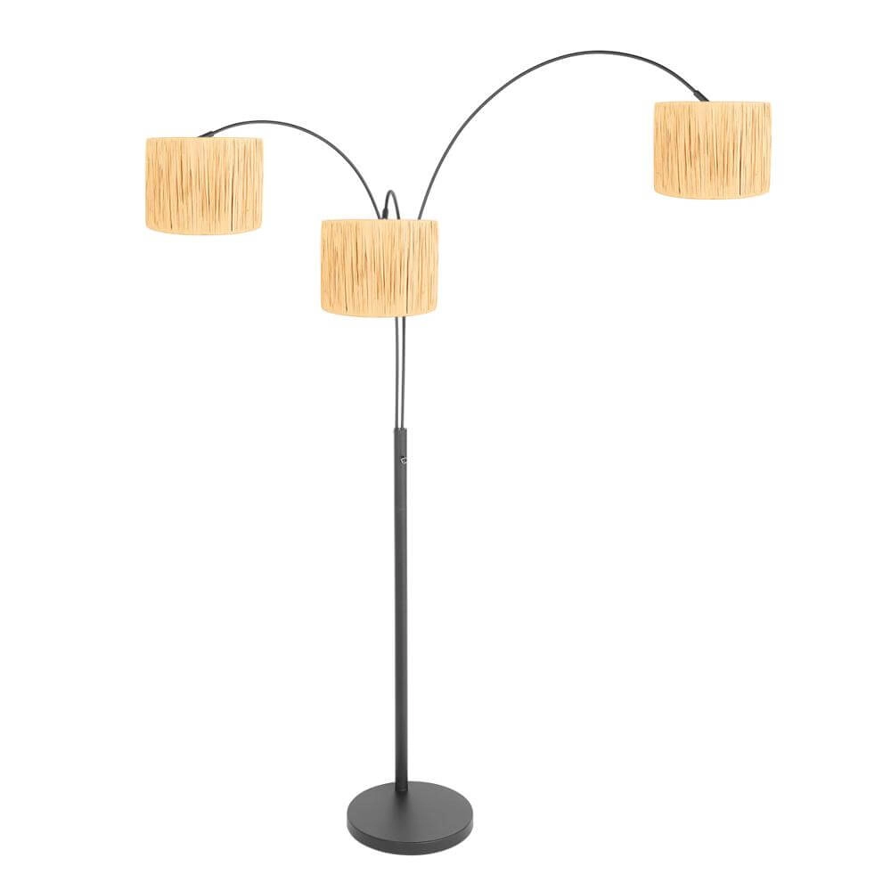 Vloerlamp Sparkled Light zwart met strokleurige kappen Steinhauer 8712746173642