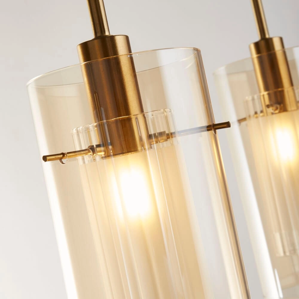 3-lichts hanglamp Duo 3 goud Searchlight 5053423247106